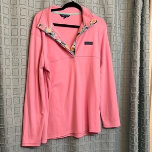 Simply Southern Pink Long Sleeve Polo Hoodie